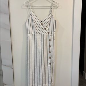 Forever 21 White Dress with Black Stripes - really cute!